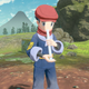 A Pokémon trainer holds a flute in Pokémon Legends Arceus, one of the video games coming out in January 2022.